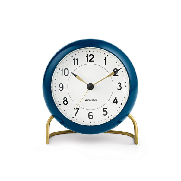Arne Jacobsen Station Alarm Clock: Petrol Blue - SFMOMA Museum 