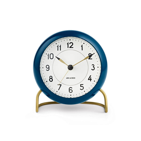 Arne Jacobsen Station Alarm Clock Petrol Blue SFMOMA Museum Store