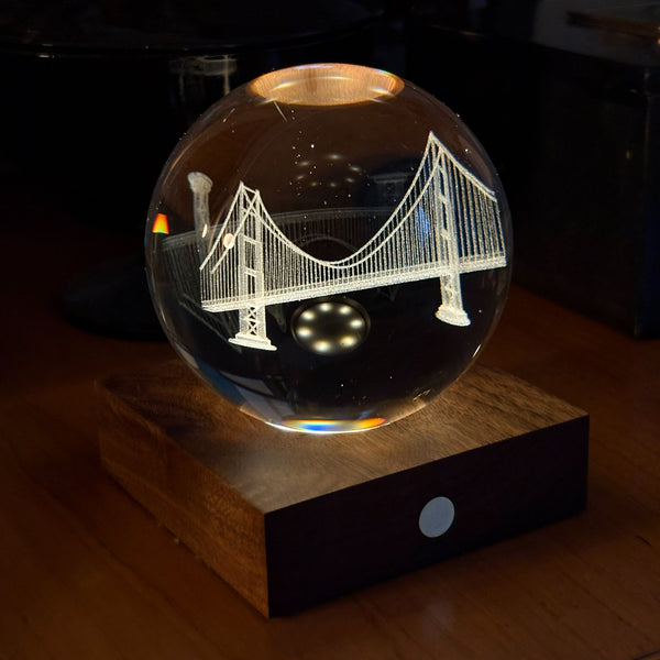 Golden Gate Bridge Amber Crystal Light - SFMOMA Museum Store