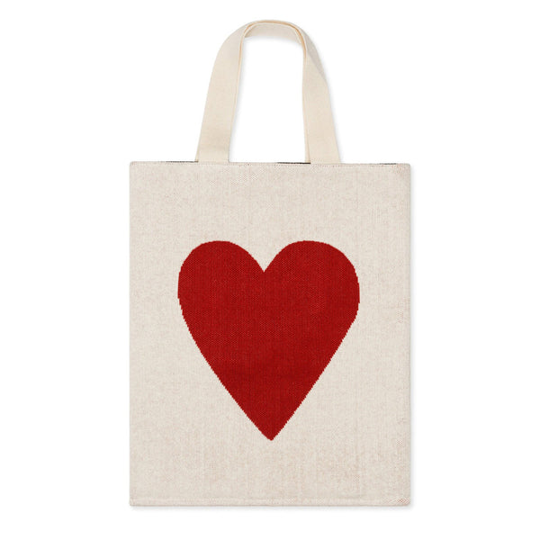 Love Red Heart Knit Tote - SFMOMA Museum Store