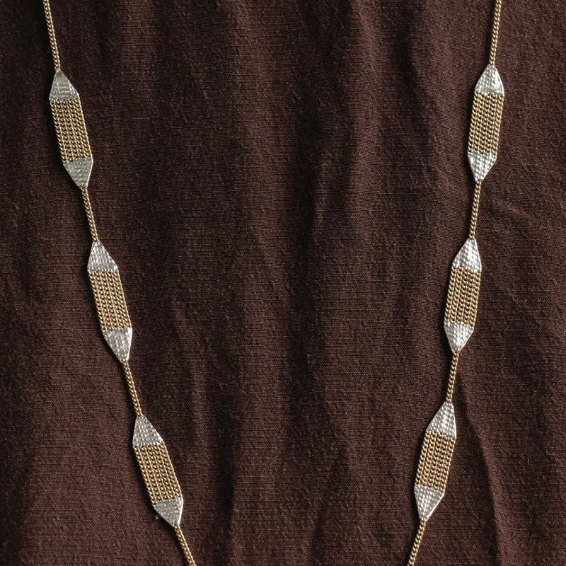 Close-up view of necklace.