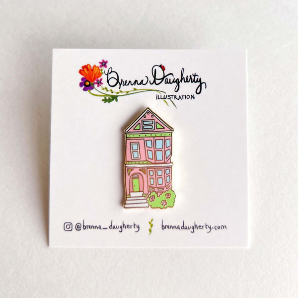 San Francisco Pink House Pin - SFMOMA Museum Store