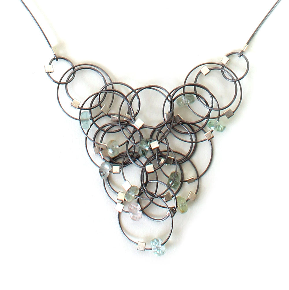 Top view of necklace.