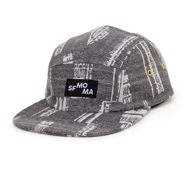 SFMOMA x State Of Flux Black + White 5-Panel Hat - SFMOMA Museum Store