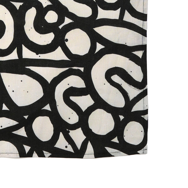 Tucker Nichols Pattern Black + Cream Tea Towel - SFMOMA Museum Store