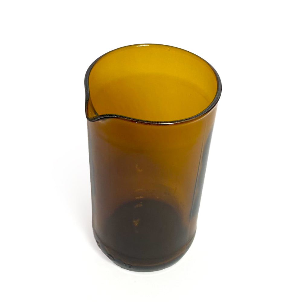 Upcycled Mini Amber Glass Pitcher