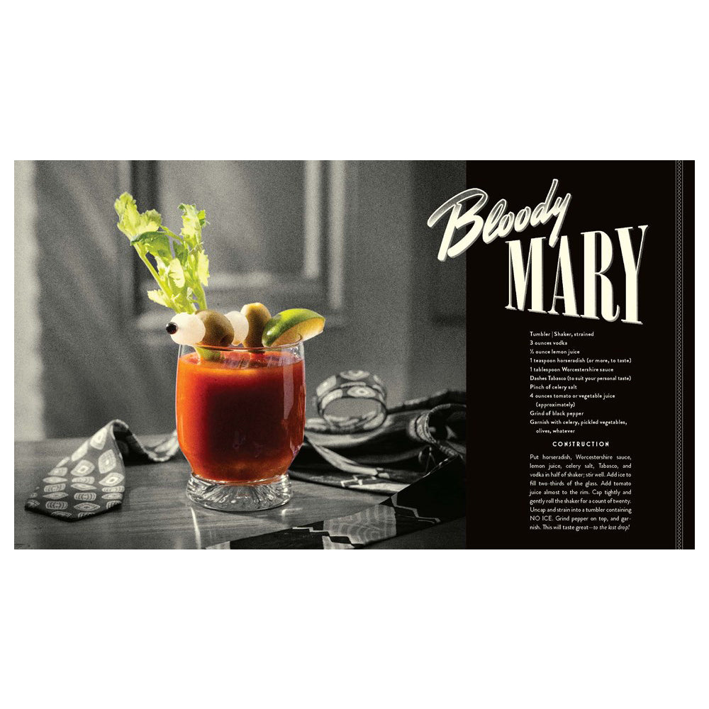 Interior spread of Bloody Mary cocktail recipe.