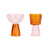 Oorun Didon Glass Cups: Pink + Amber