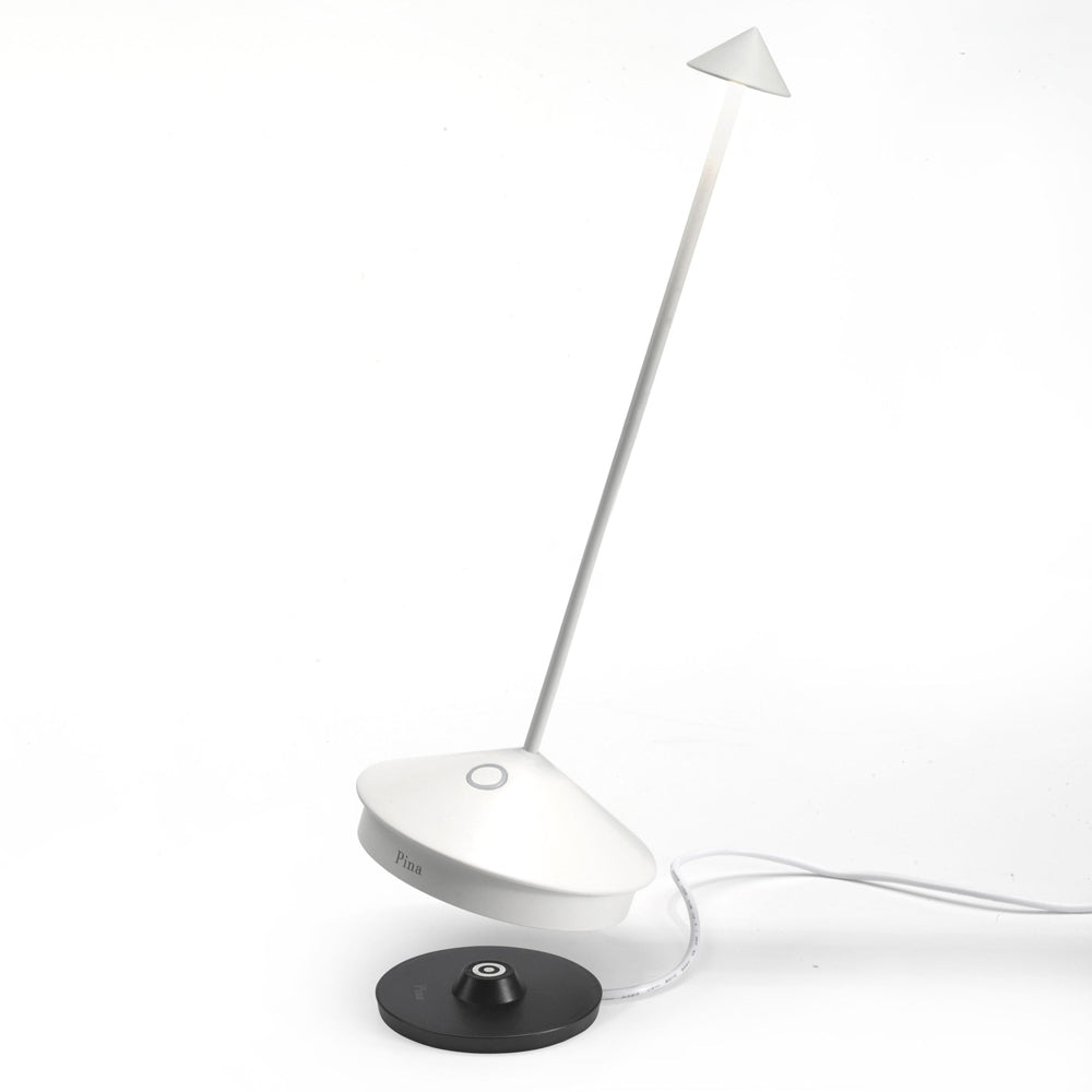 Pina Lamp with tabletop charger.