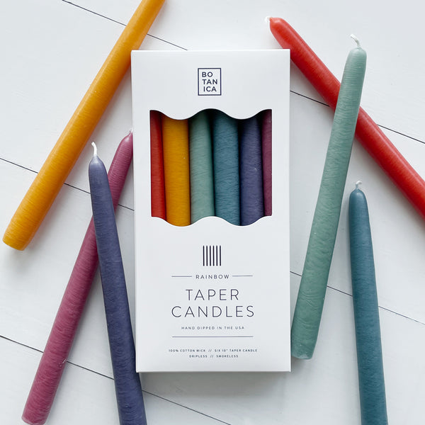 Rainbow Taper Candles Set of 6 SFMOMA Museum Store