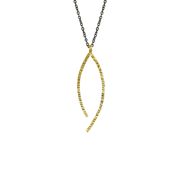 Wish Necklace Wishbone Silver — Hirshberg Foundation