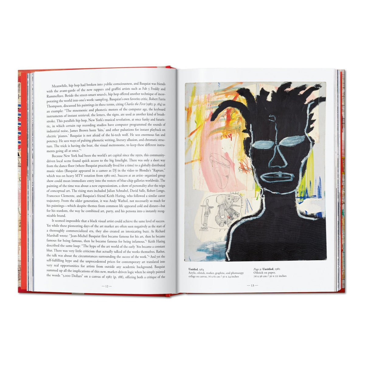 Jean-Michel Basquiat&#39;s text and illustration pages.