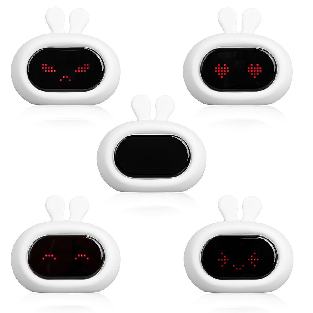 Bunny Alarm Clock with different faces.