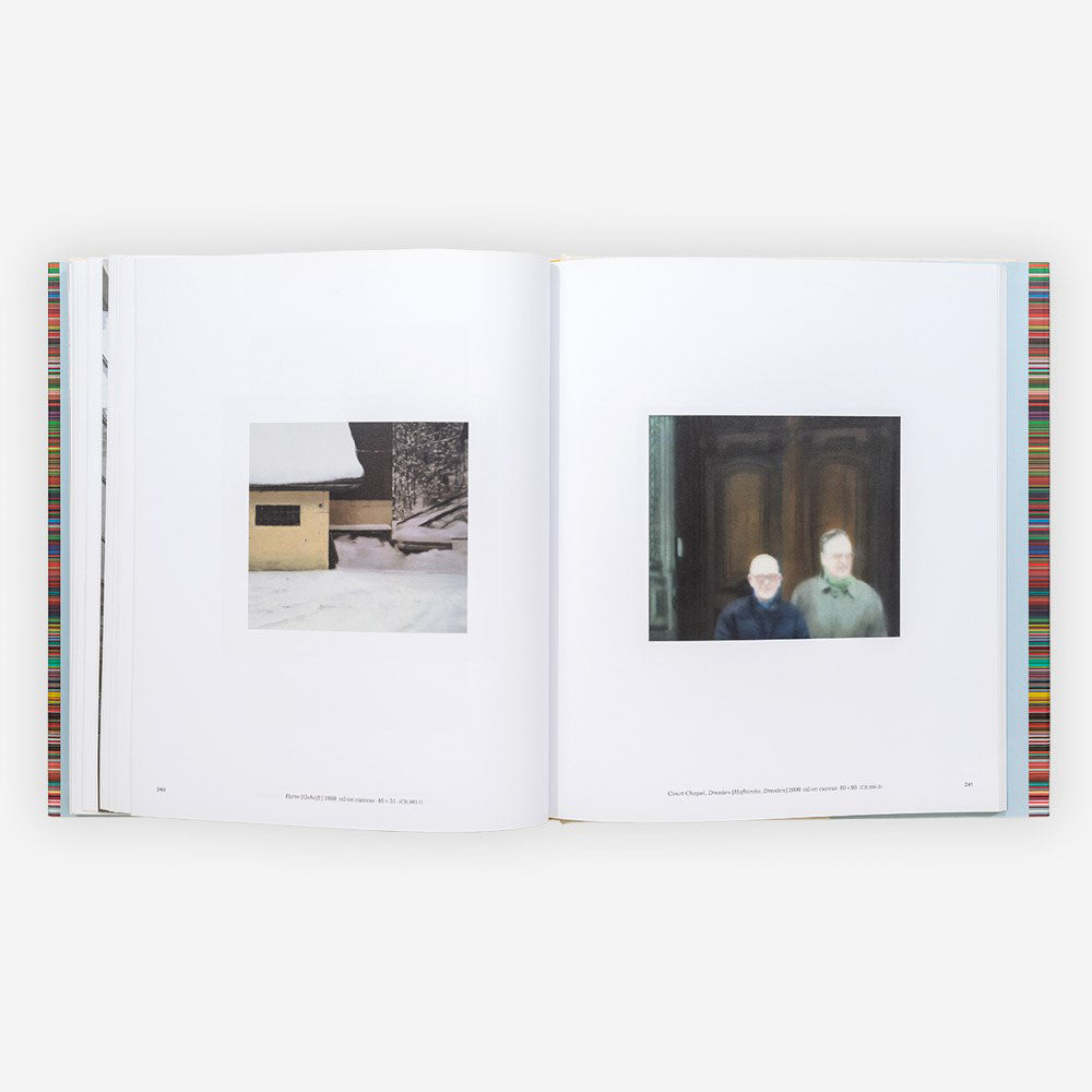 Interior spread from Gerhard Richter&#39;s Panorama, illustrations in full color, with caption text.