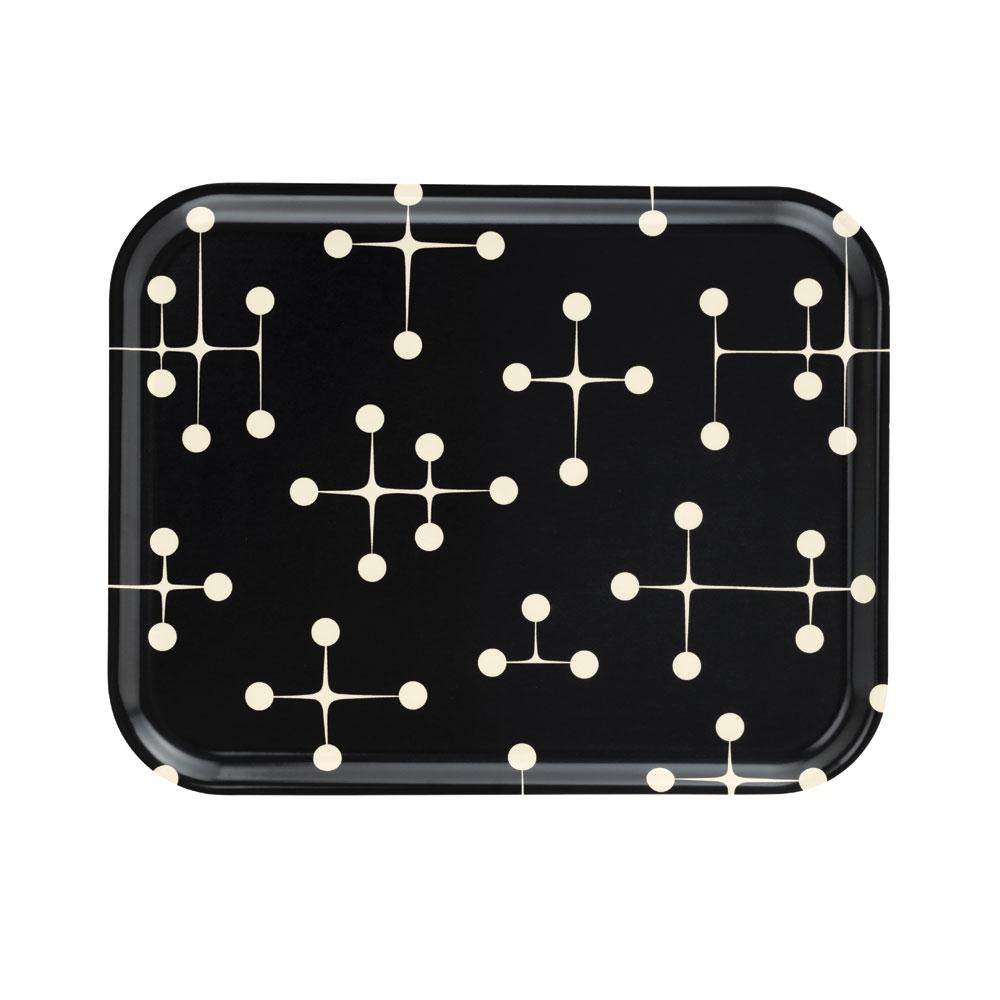 The Eames Large Dot Tray: Dark on display.