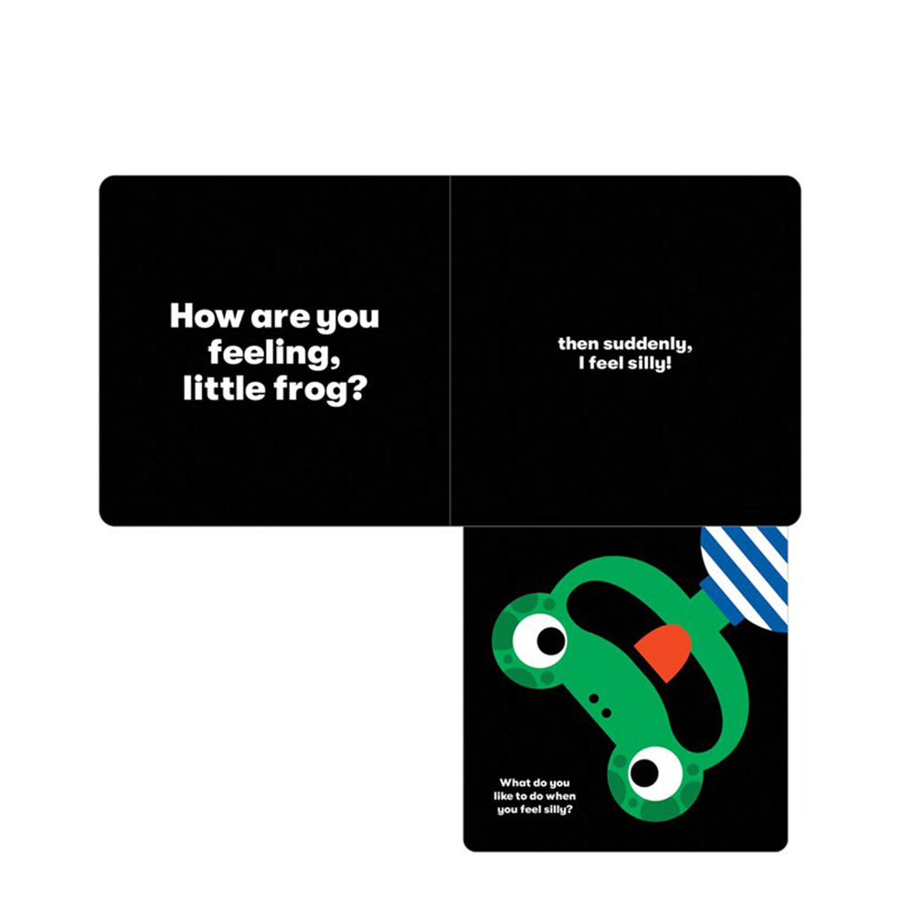 The silly little frog fold out in the How Are You Feeling Board Book.