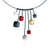 Close up of the Owen McInerney: Red Square Necklace's pendants.