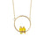 The Nach: Yellow Parrots Necklace's pendant close up.