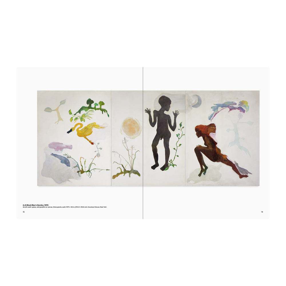 Interior pages featuring illustrations of silhouettes and colorful figures.