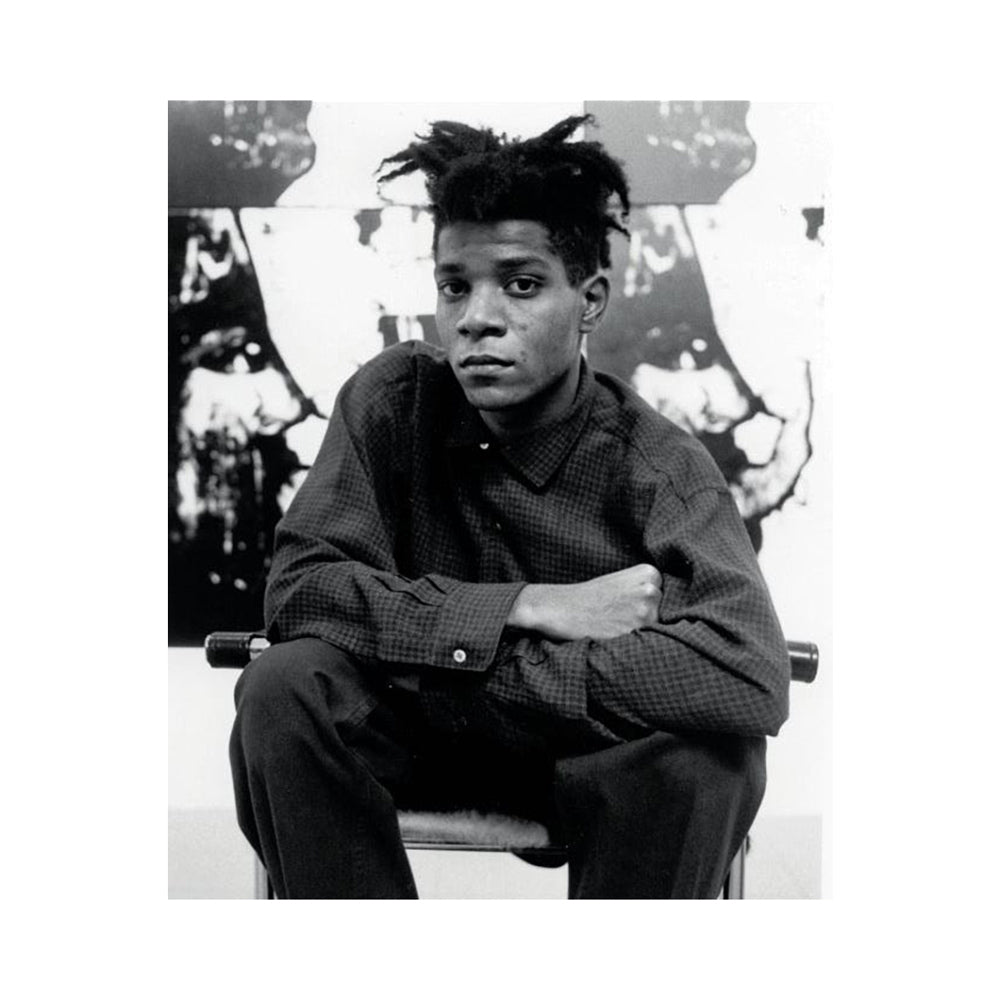 Interior page; photograph of Jean-Michel Basquiat.