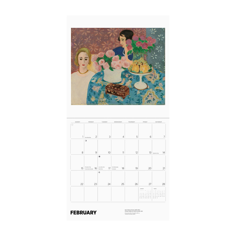 2026 Henri Matisse Wall Calendar