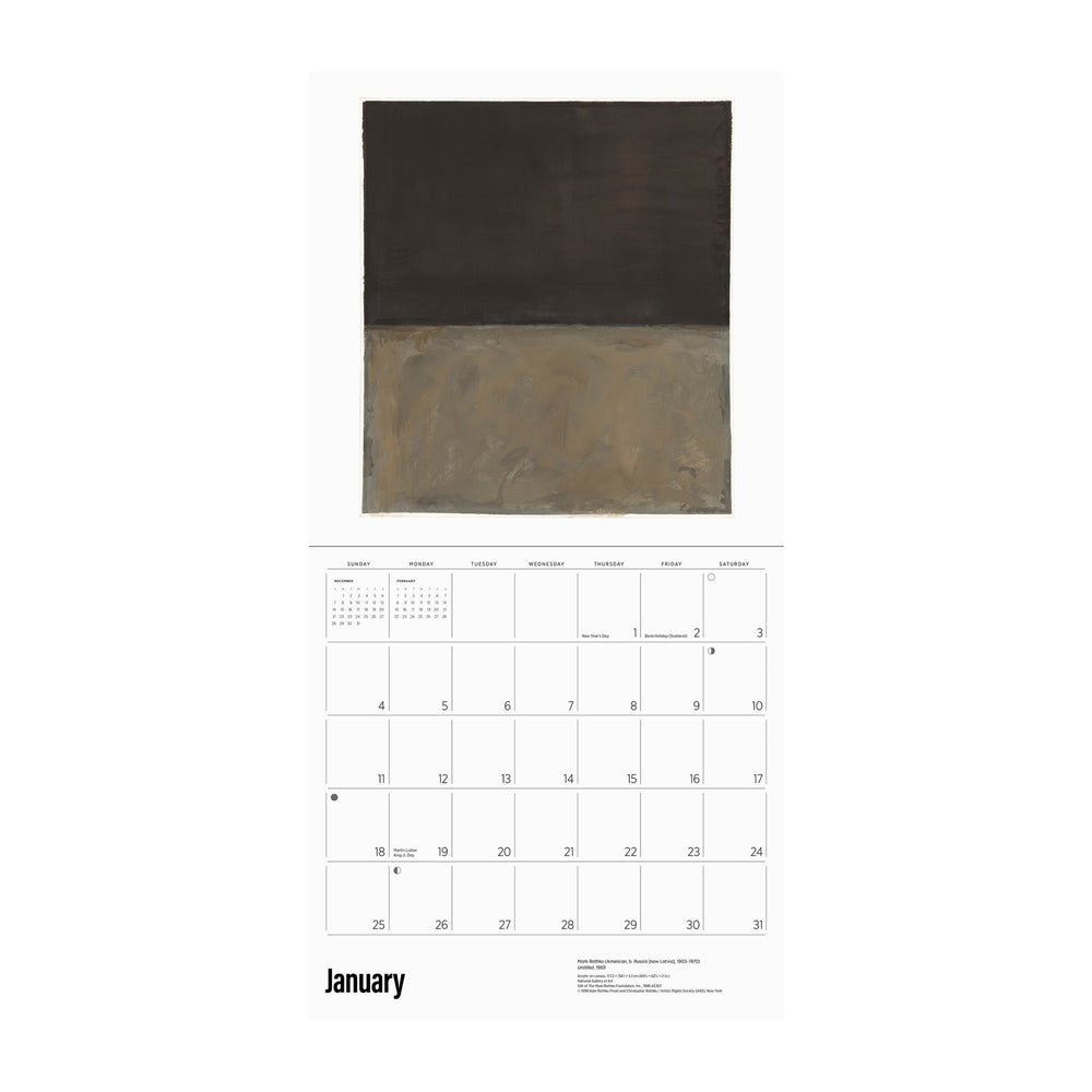 2026 Rothko Wall Calendar