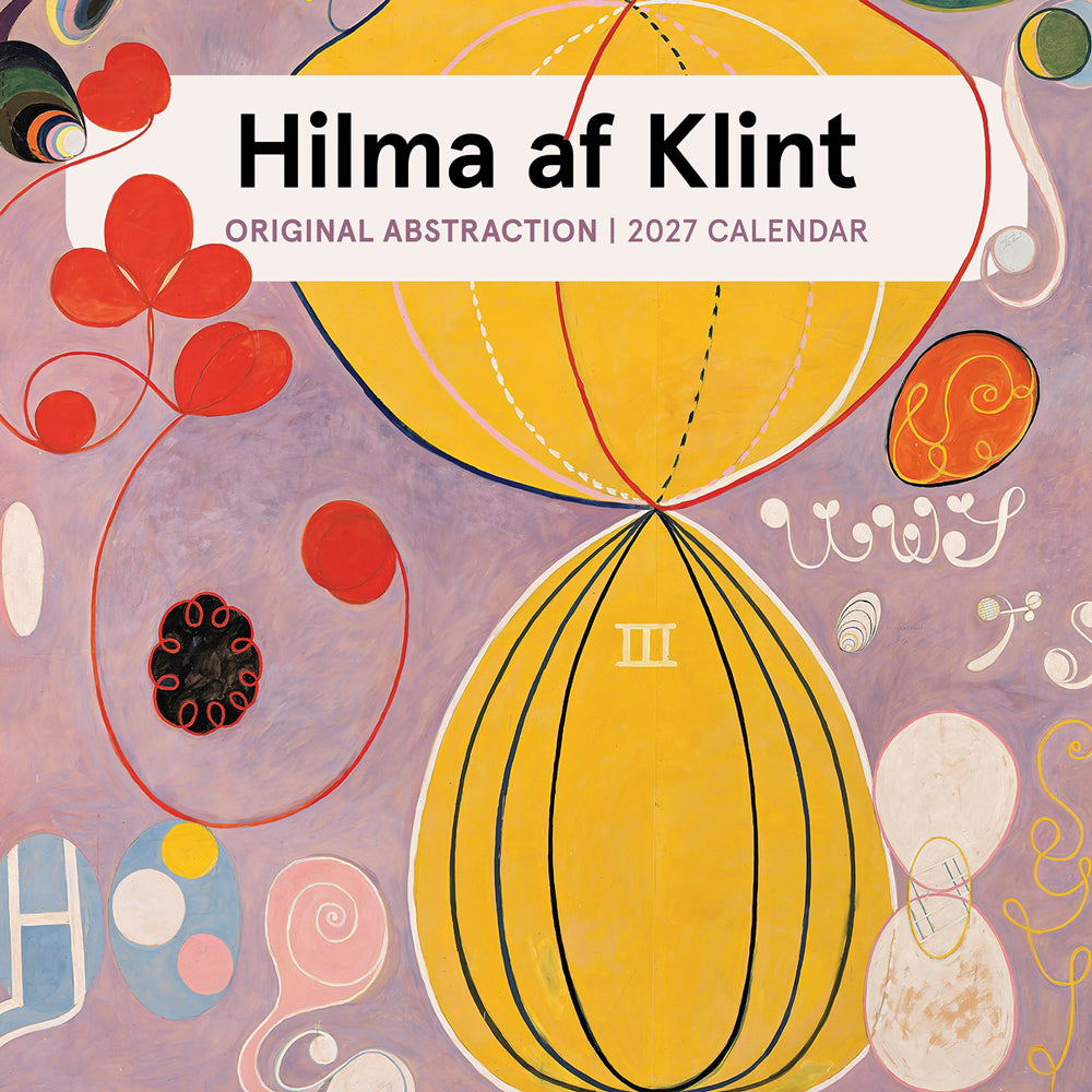 Hilma af Klint 2027 calendar cover with abstract art design