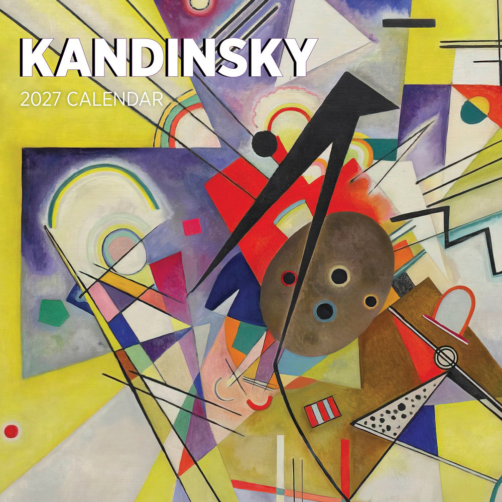 Front cover of Kandinsky 2027 calendar with abstract art design.