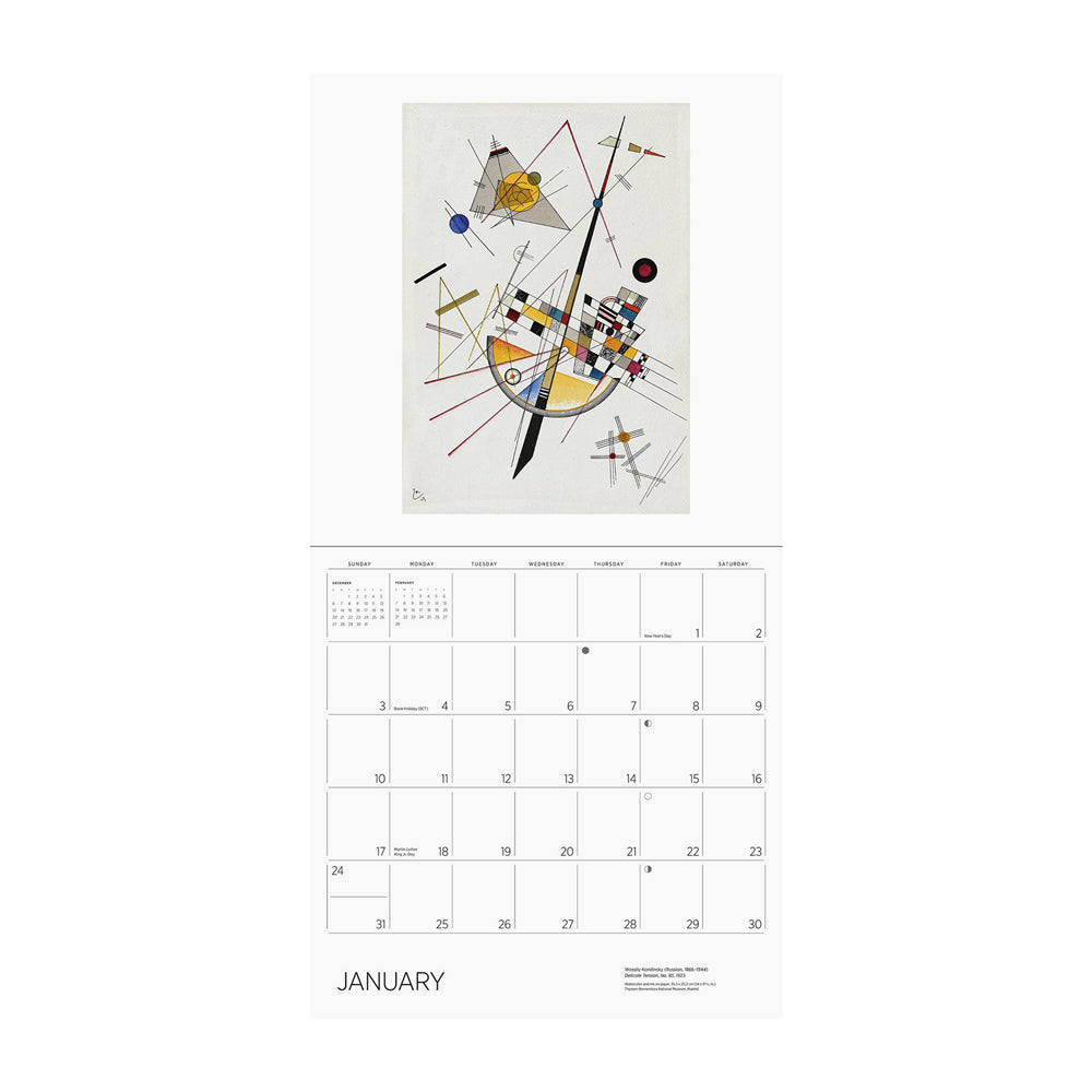 Front cover of Kandinsky 2027 calendar with abstract art design.