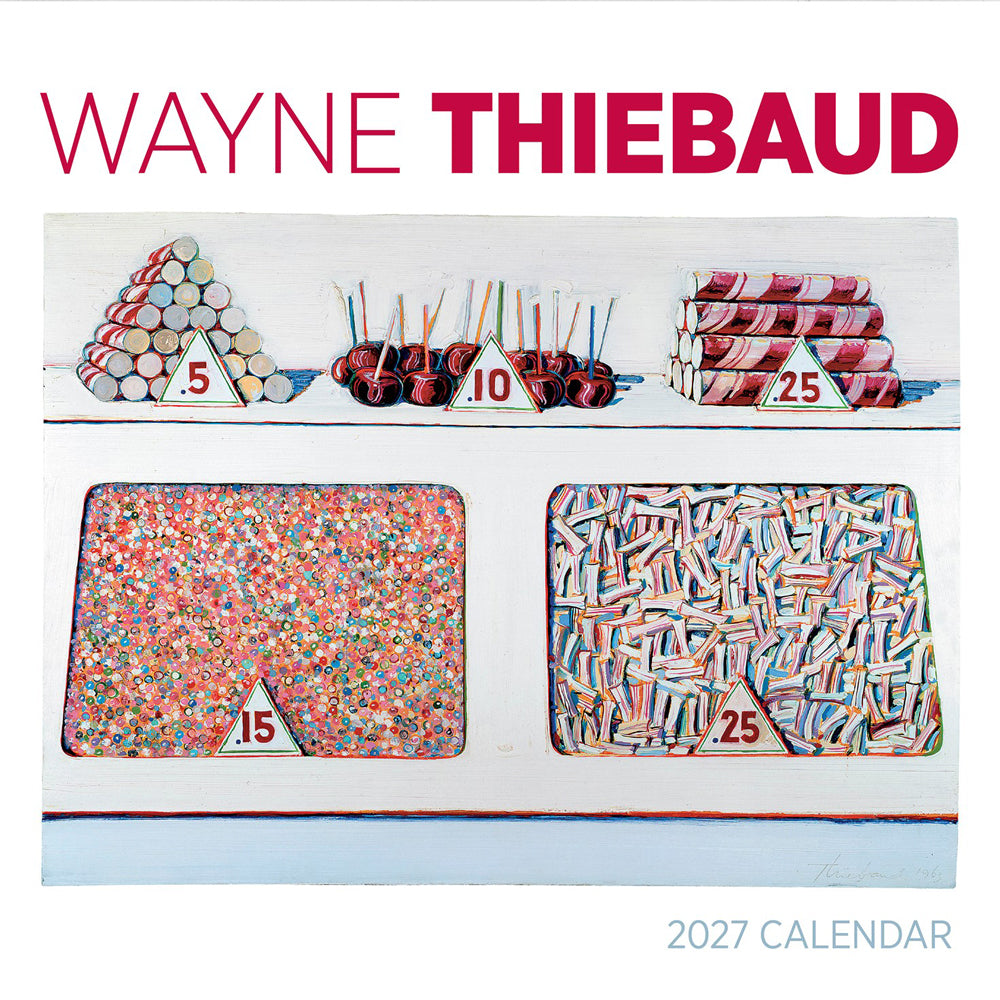 Front cover of Wayne Thiebaud 2027 calendar featuring colorful artwork.