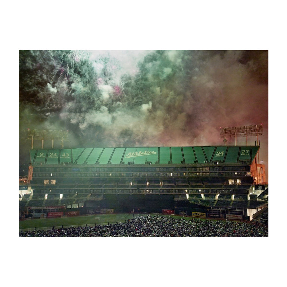 Interior page; image of baseball stadium.