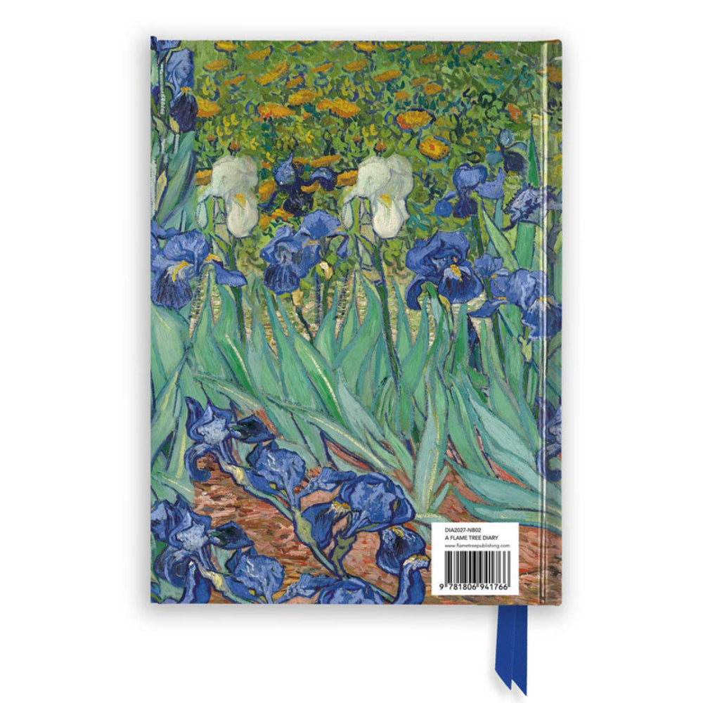 Back cover of the Vincent van Gogh: Irises Planner.