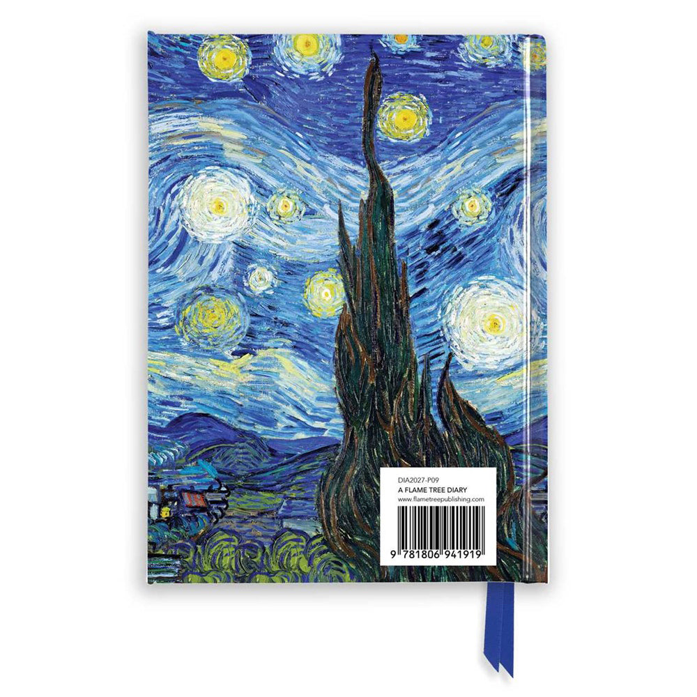  Back cover of the Vincent van Gogh: The Starry Night Planner.