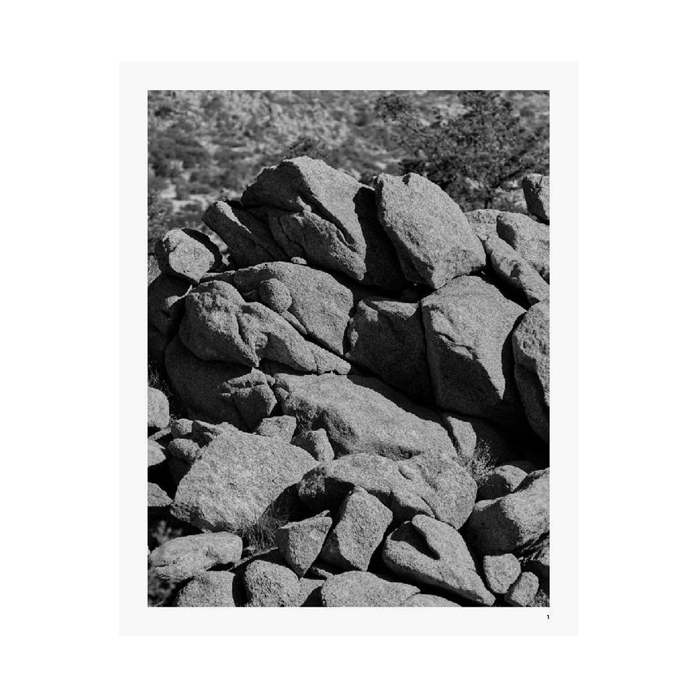 Black and white image of rocks.