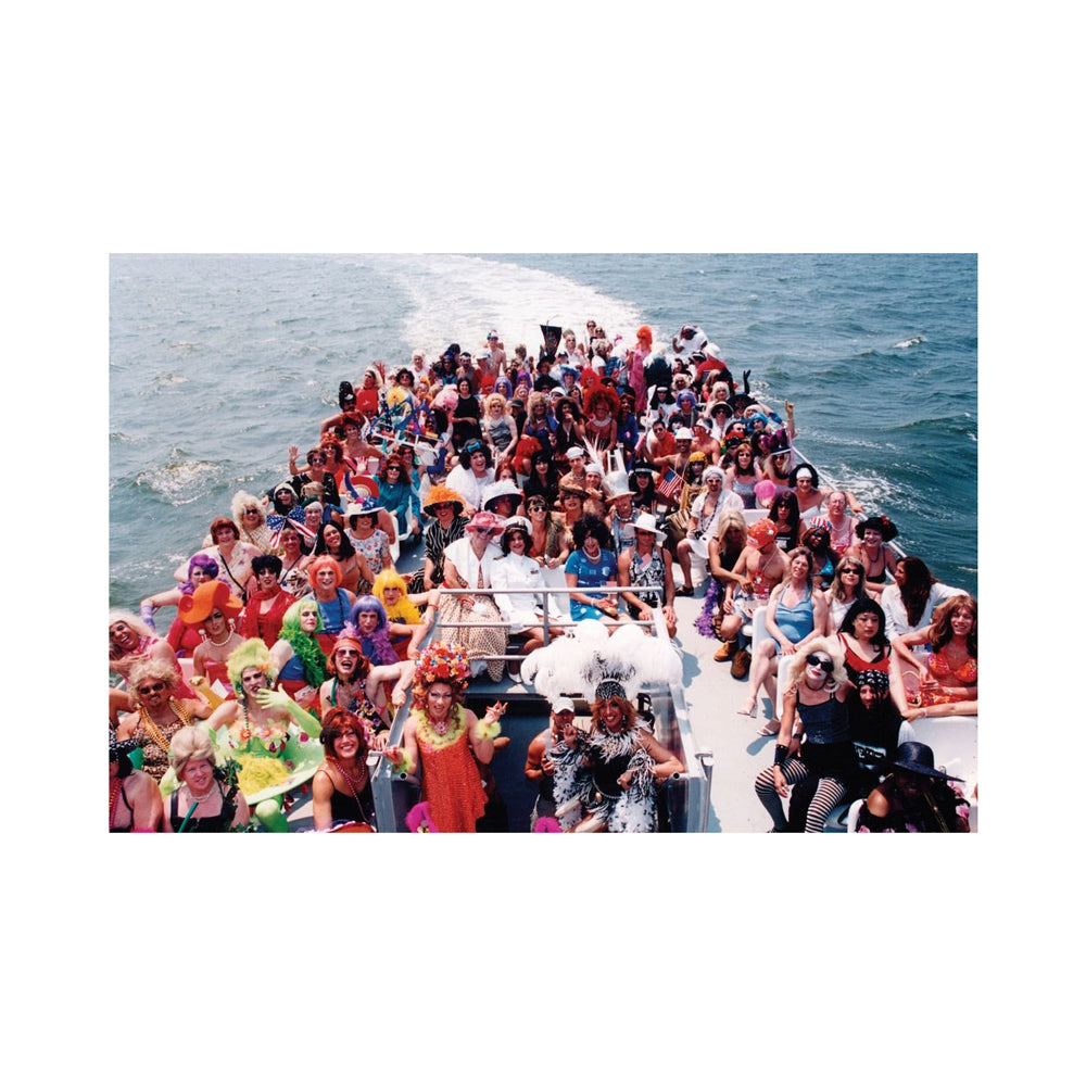 Interior page featuring an image of a group of people on a boat.