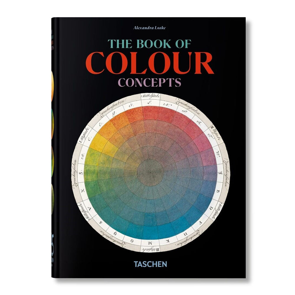 Book titled 'The Book of Colour Concepts' by Taschen with a color wheel on the cover.