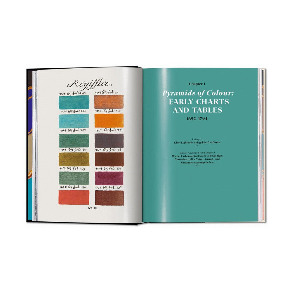 Book titled 'The Book of Colour Concepts' by Taschen with a color wheel on the cover.
