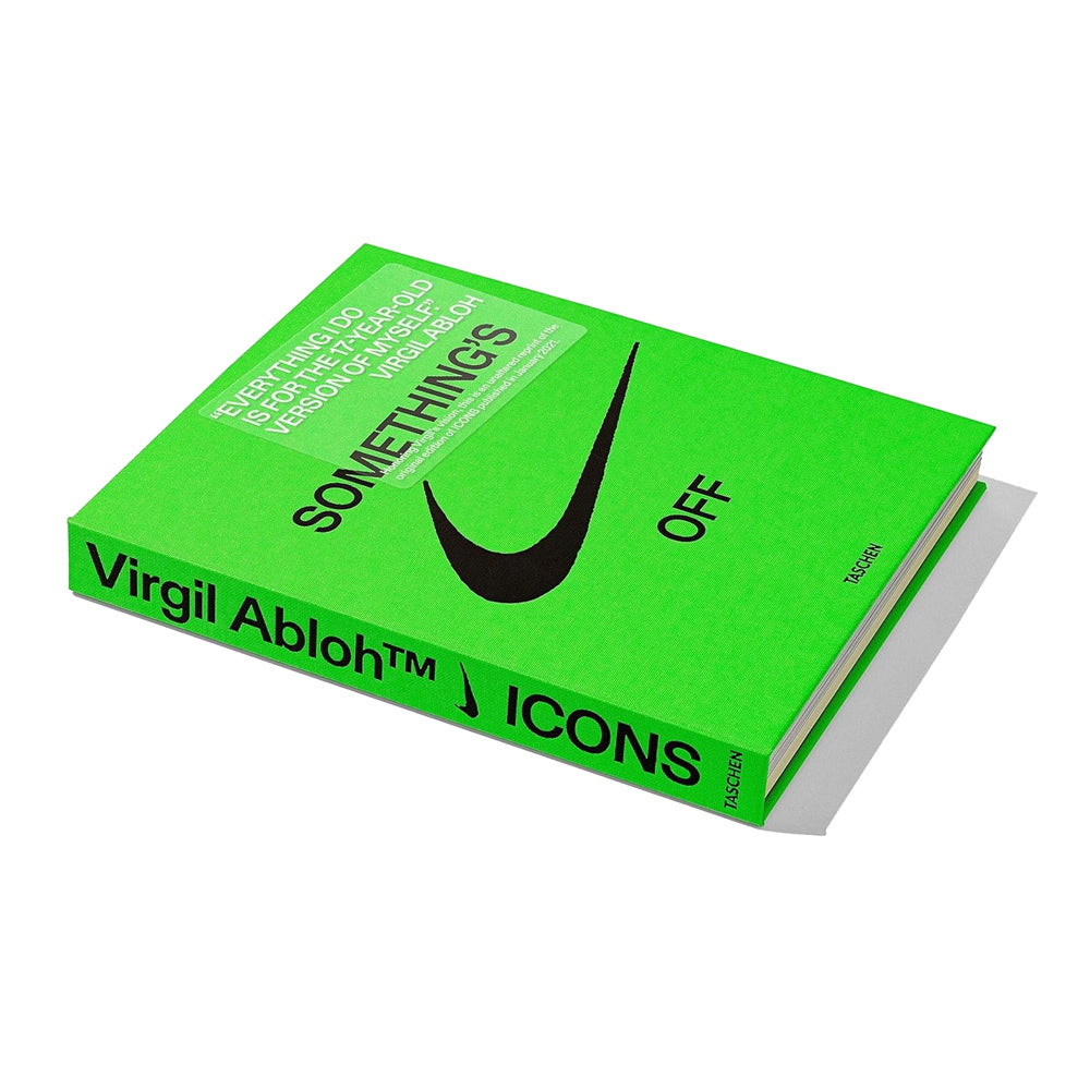 Side angle view of Virgil Abloh: Nike ICONS.