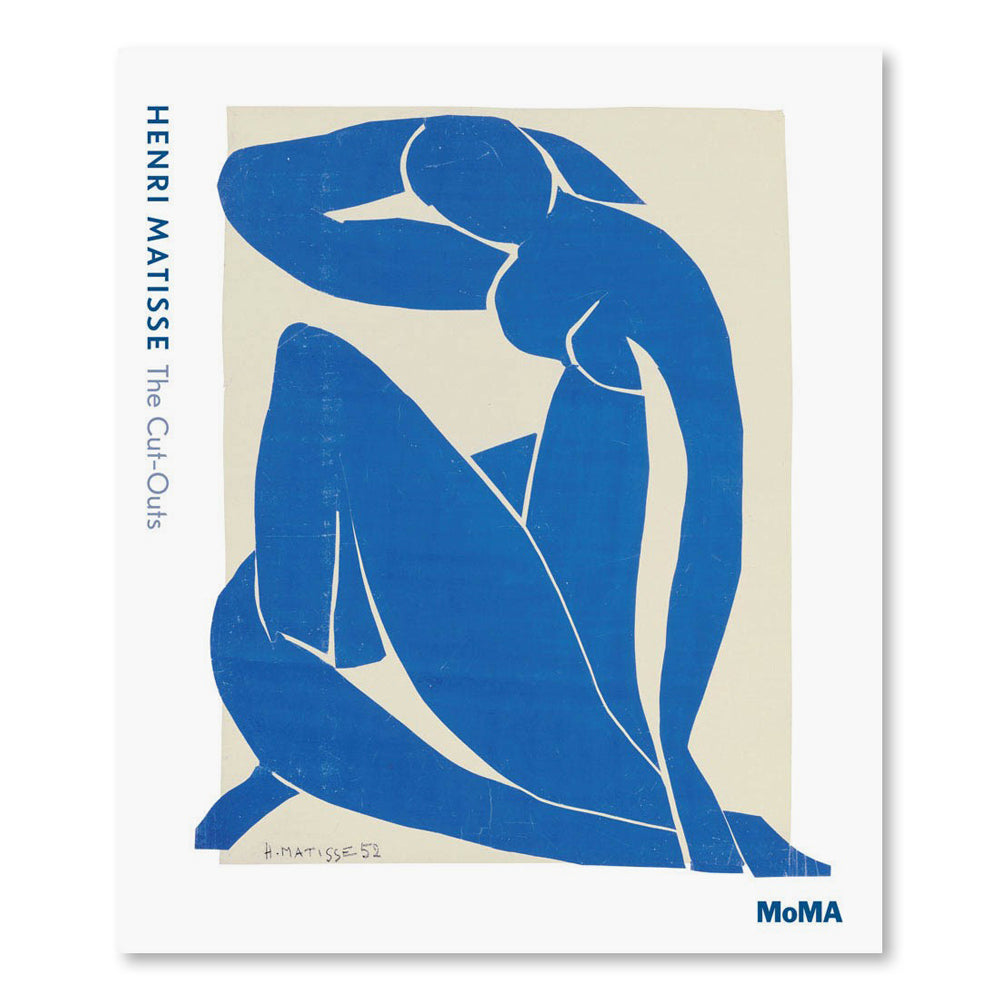 Poster of a blue abstract sculpture with 'Henri Matisse' text on a beige background