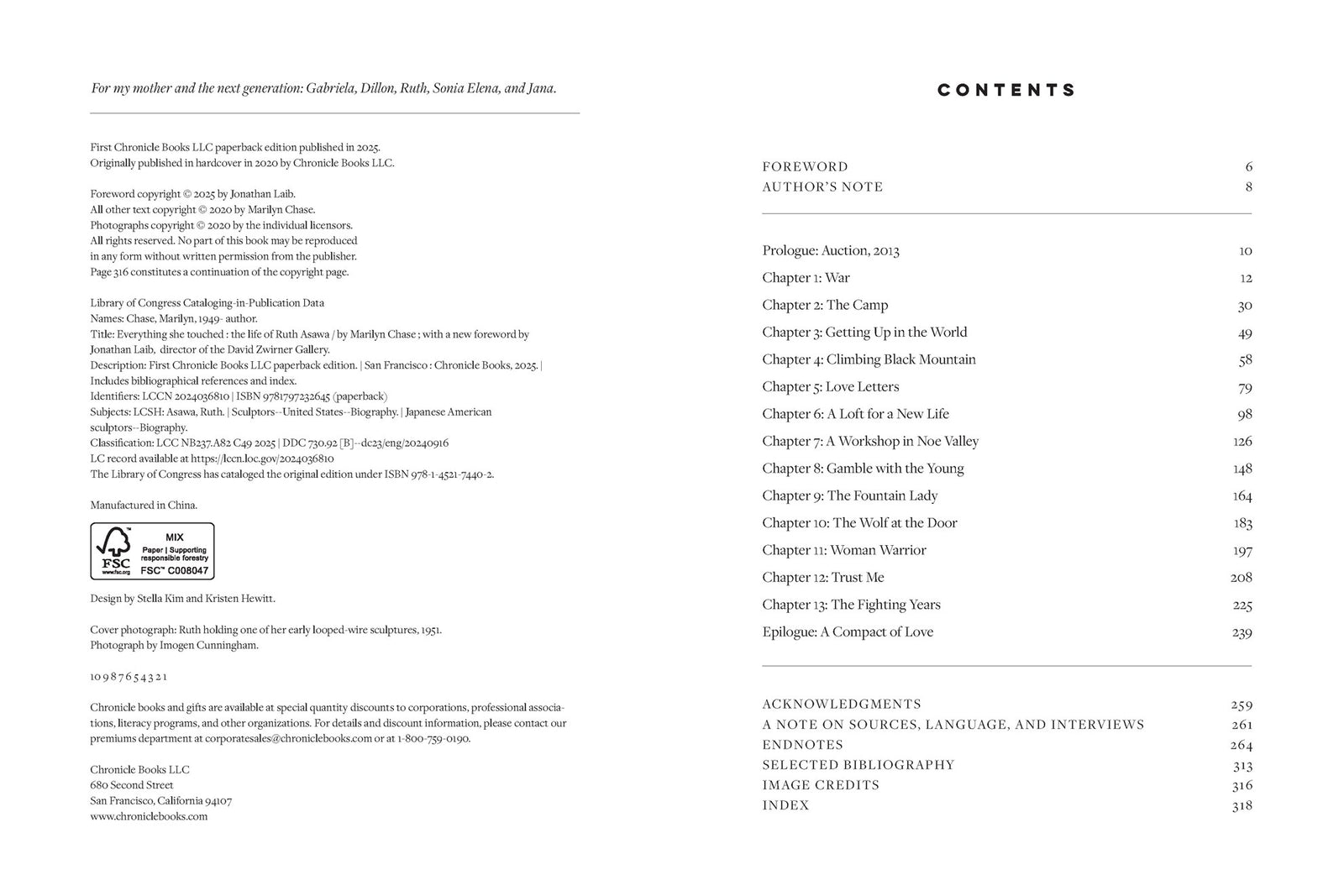 'Ruth Asawa: Everything She Touched' book cover.