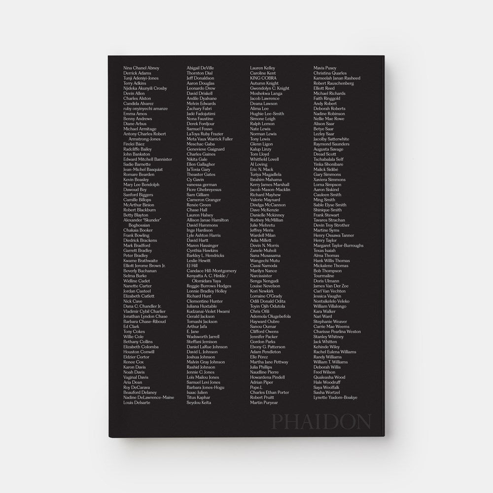 back cover with white text and 'Phaidon' branding on a white background