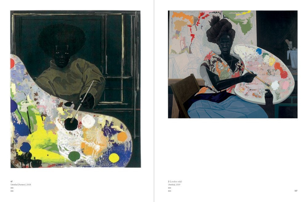 Artistic depiction of a figure with a palette and brush, surrounded by abstract colors.