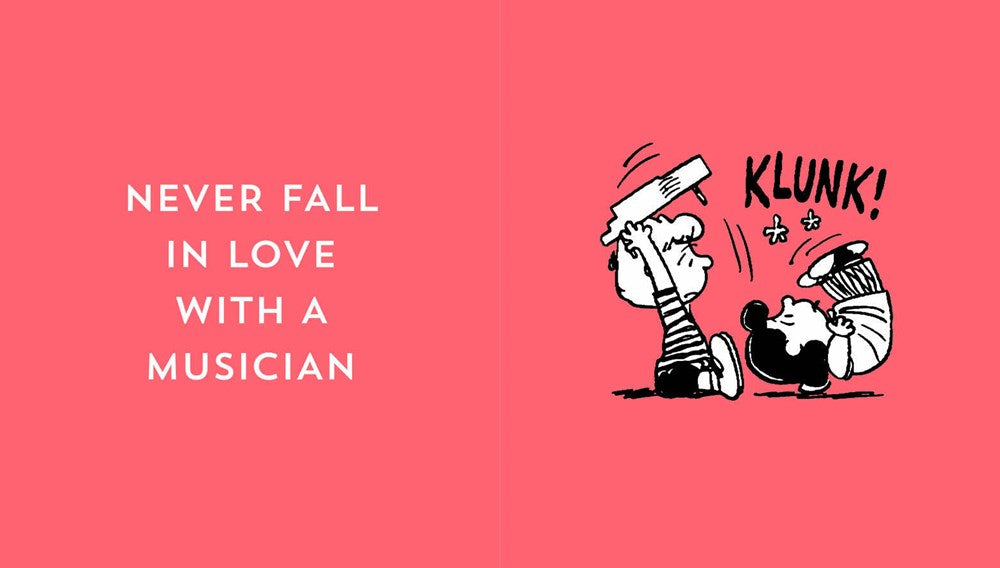 Cartoon illustration with text on a pink background