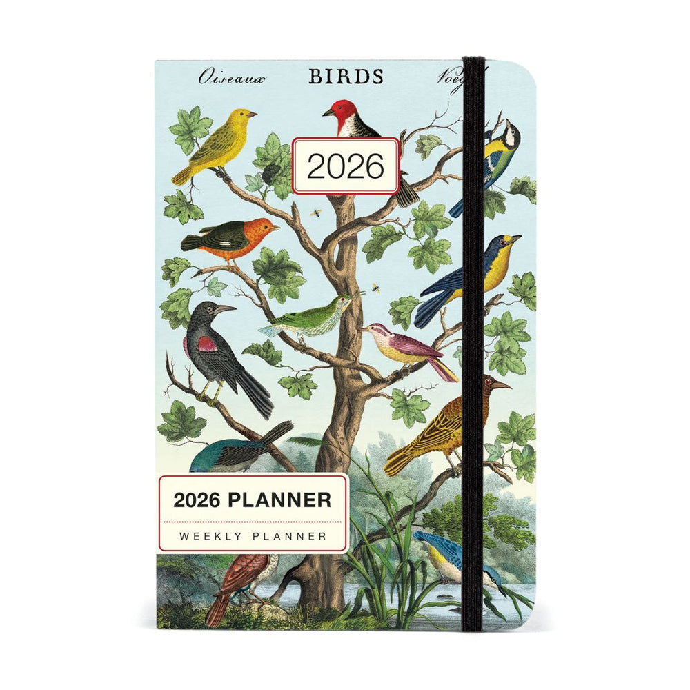 2026 Birds Planner with bird illustrations on the cover.