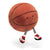 Front view of Basketball plush toy on white