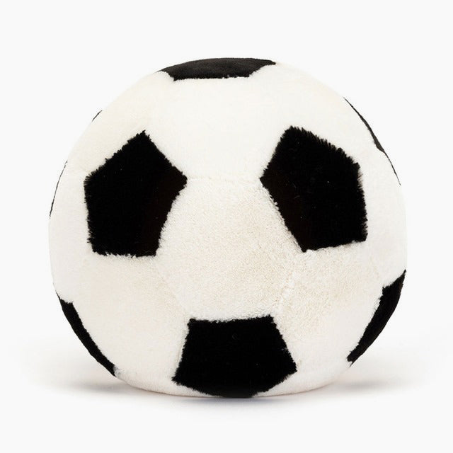 Back view of Soccer ball plush toy.