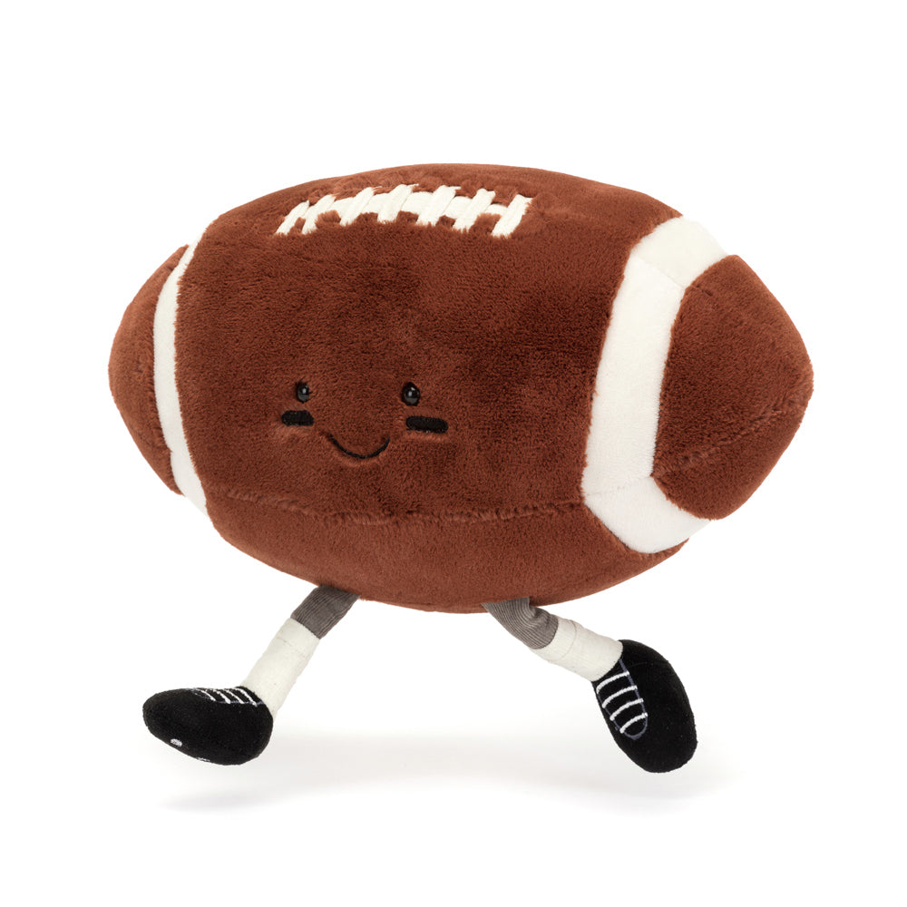 Front view of Football plush toy.