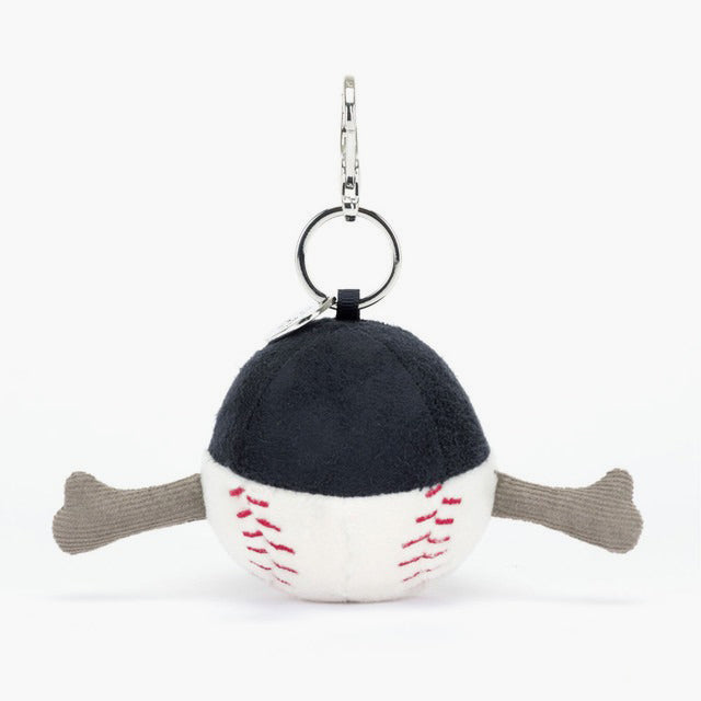 Back view of Baseball bag charm.