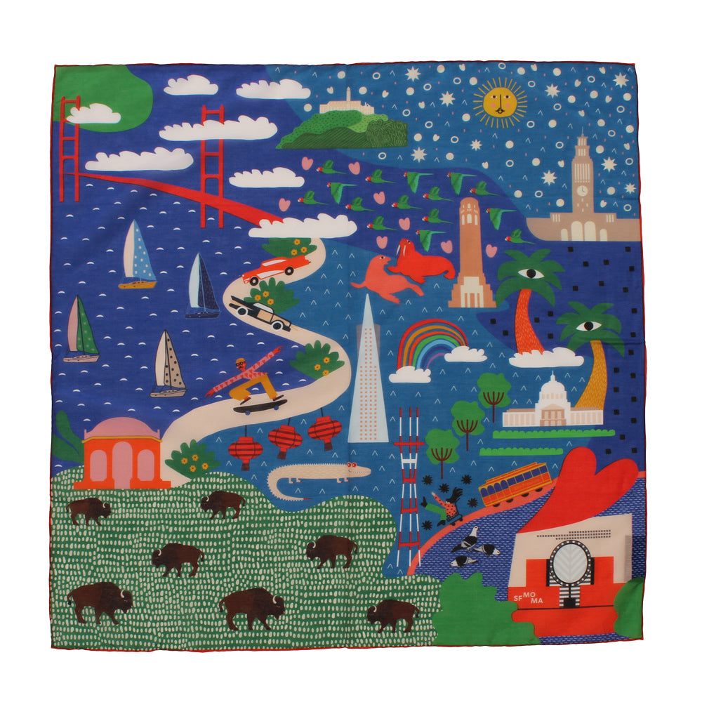 SFMOMA San Francisco Scarf SFMOMA Museum Store