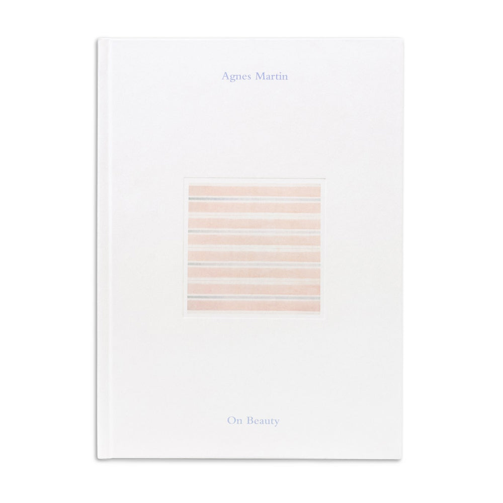 Book cover with a minimalist design featuring horizontal stripes and text on a white background